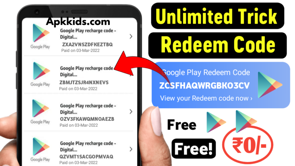 Free Working Google Play Redeem Codes
